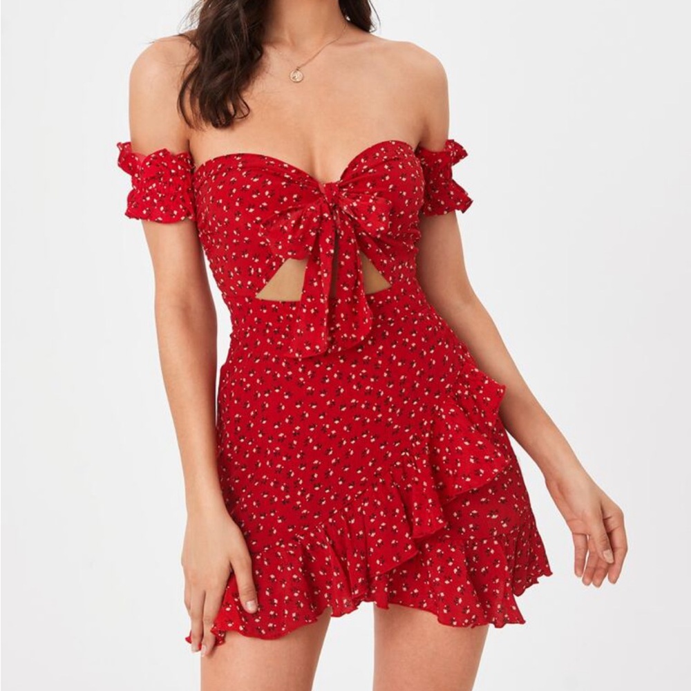 Floral Off the Shoulder Dress